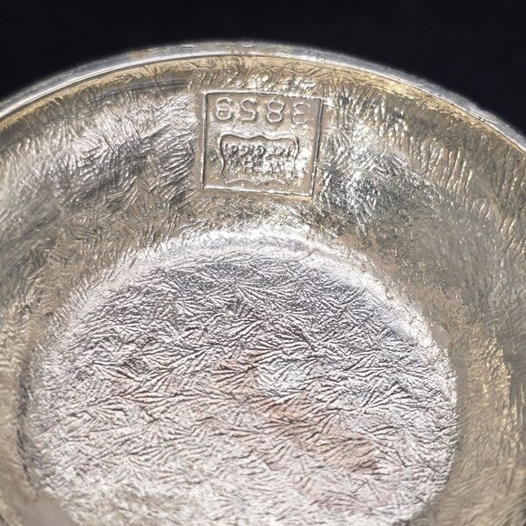 Pair Of Antique Silver Salt Cellars Cobalt Blue Glass Liners & Spoons HS246 - Picture 8 of 10